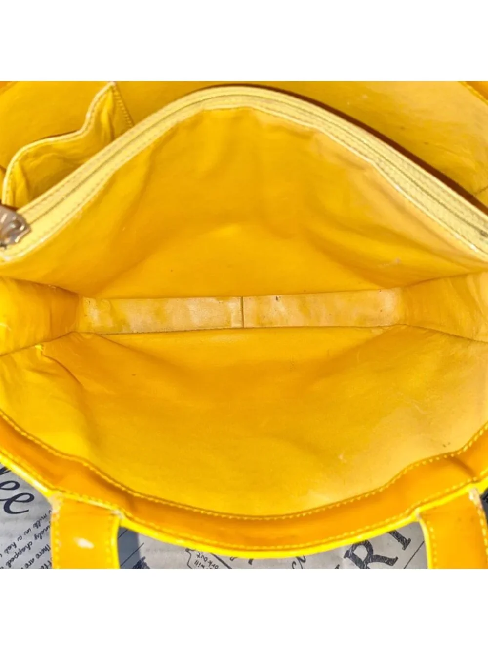 Chanel Tote Vintage Enamel Yellow